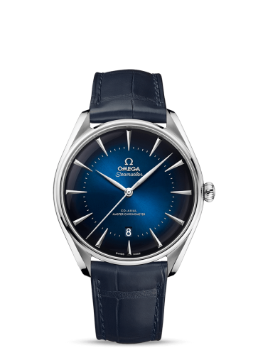 Omega Seamaster Master Co-Axial 39.5 London Edition Stainless Steel / Blue / Alligator